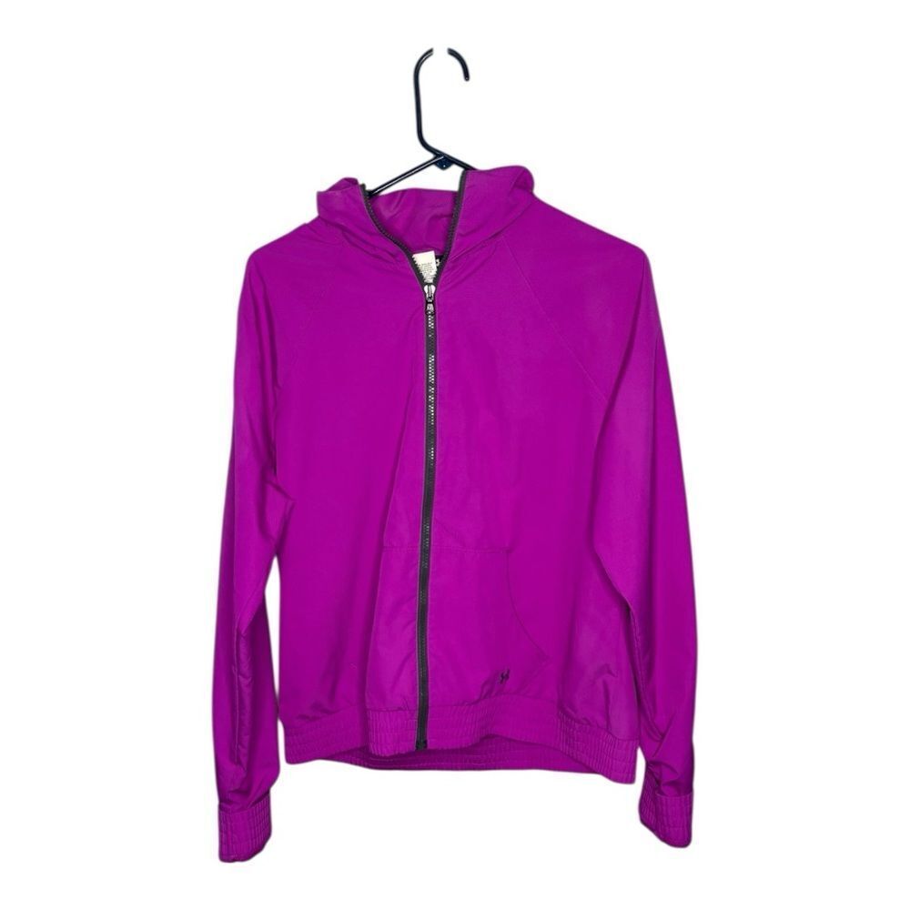 Under Armour Women’s Magenta Full Zip Jacket Size L Semi-Fitted